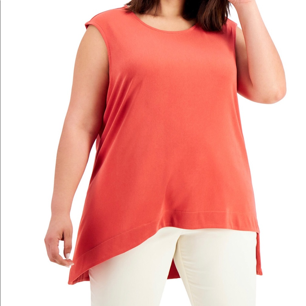 Asymmetrical High-Low top. Plus Size